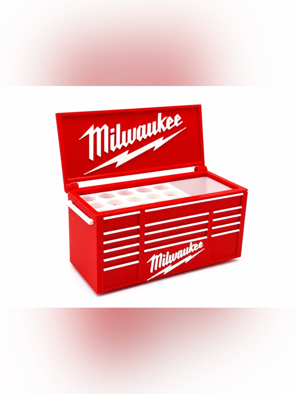 Milwaukee Mini Toolbox Pen And Trinket Holder Desk Top Organizer
